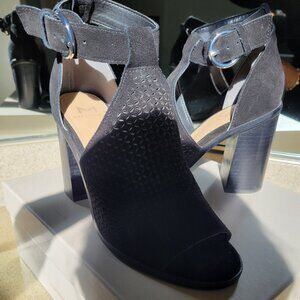 Marc Fisher black suede wedges